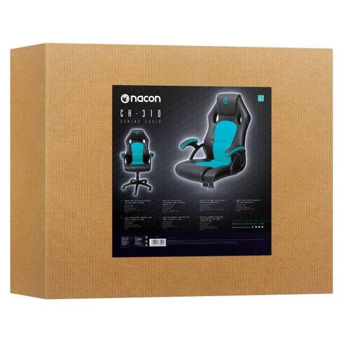 Nacon Gaming Chair Sedia Gaming Design Ergonomico Nero-Azzurro