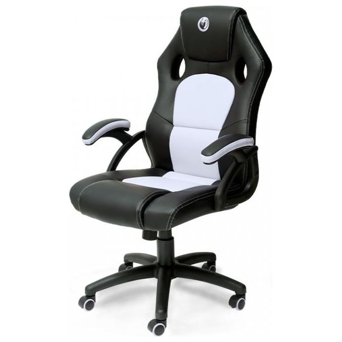 Nacon pcch 310 sedia gaming nero bianco seduta imbottita altezza regolabile 110 kg