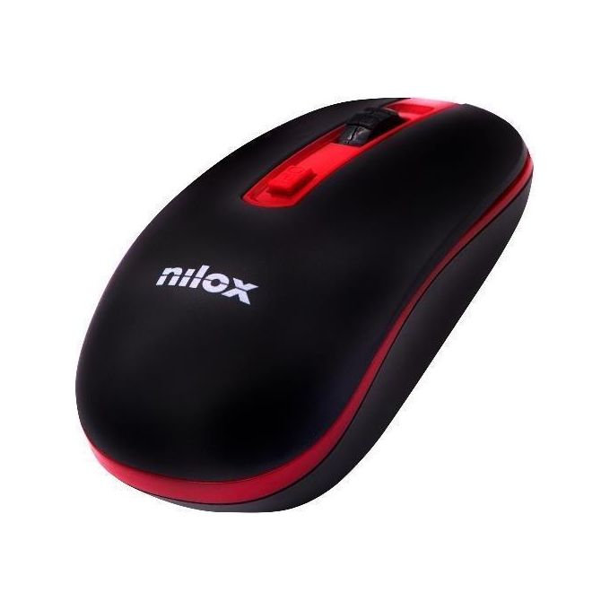 Nilox NXMOWI2002 Mouse Wireless Black Red 1600Dpi