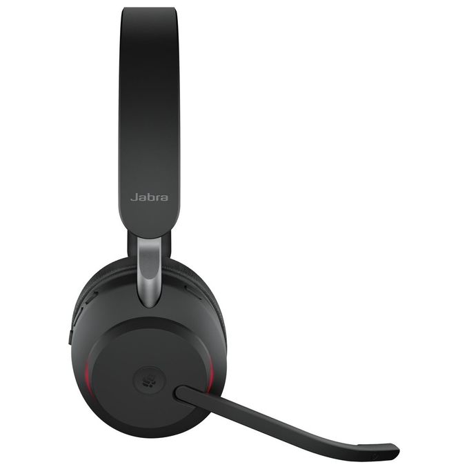 Jabra 26599-999-889 Evolve2 65 Cuffie On Ear Wireless Bluetooth 5.0 USB-C MS Teams Stereo 37h autonomia colore Nero