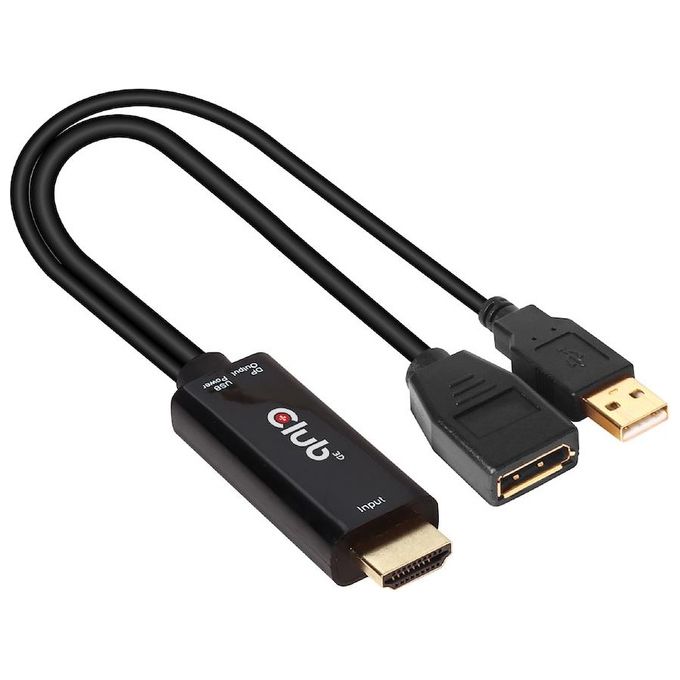 Club3d CAC-1331 Adattatore Hdmi 2.0 a DisplayPort 1.2 4K 60Hz HDR Attivo St-Bu