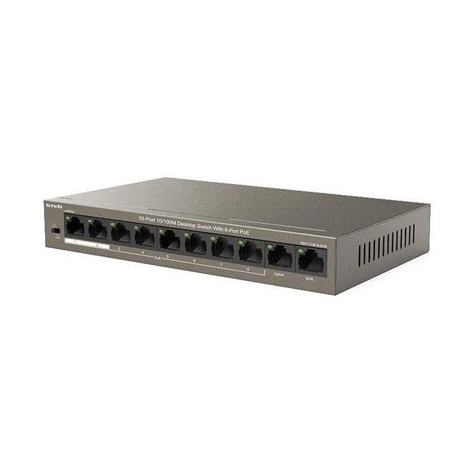 Tenda TEF1110P-8-63W Switch di Rete Non Gestito Fast Ethernet 10-100 Nero Supporto Power Over Ethernet