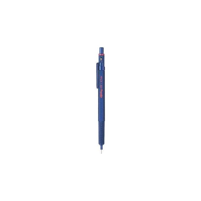 Rotring 2114266 600 Portamine 0,5 mm HB corpo esagonale in metallo con gommino colore Blu