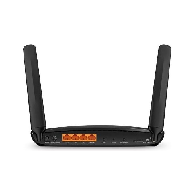 TP-Link Box, Router 4G+ LTE Cat.6 300 Mbps WiFi AC 1200 Mbps, 2 x SMA per Antenna Esterna, 4 Porte RJ45 Gigabit, Antenne Removibili, OneMesh, Modem SIM Card per Qualsiasi Operatore, Archer MR600