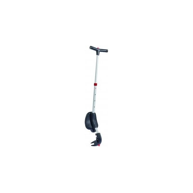 BIG 800056443 Asta di spinta regolabile in 4 posizioni 88-107.5 cm con adattatore per manubrio e schienale colore Nero Argento