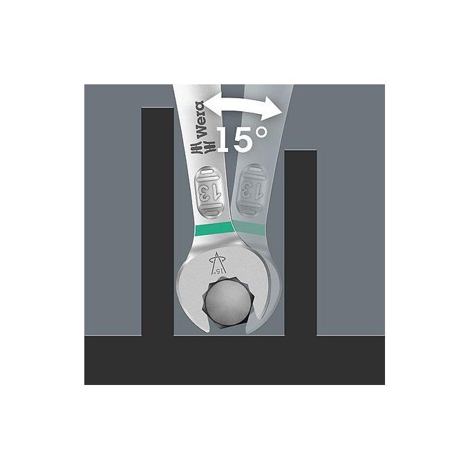 Wera 6003 Joker 15 Set Assortimento Chiavi a Forchetta e Poligonali Metrico 15 Pezzi