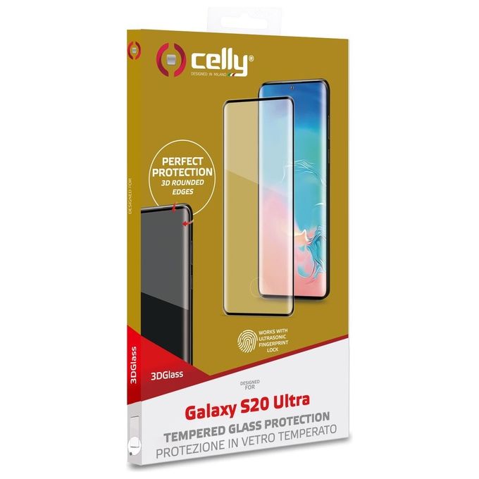 Celly 3D Glass per Samsung Galaxy s20 Ultra Black