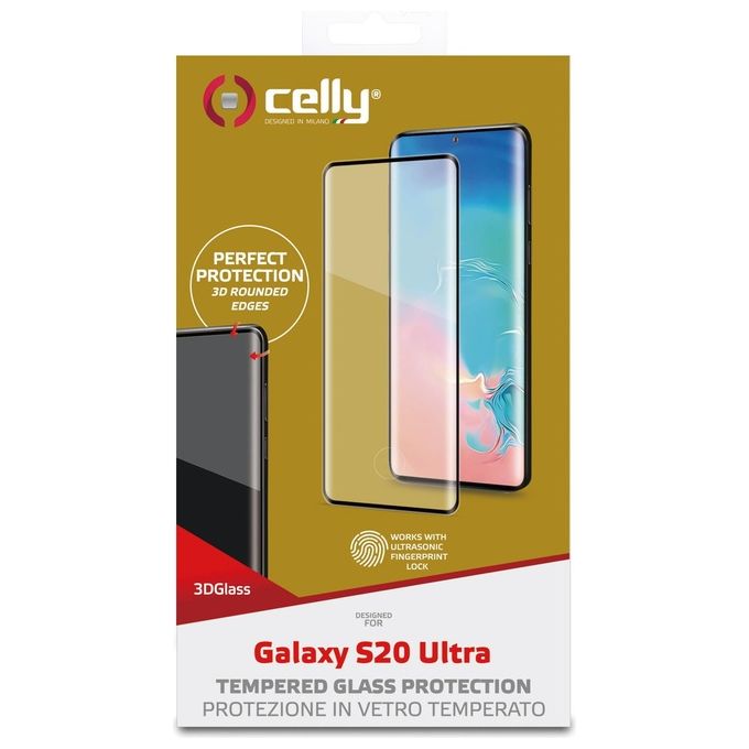 Celly 3D Glass per Samsung Galaxy s20 Ultra Black
