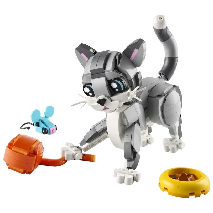 LEGO Creator 3 in 1 Gatto Giocoso Giocattolo - Si Trasforma in Piccione o in Cane - Animali da Costruire per Bambine Bambini Ragazze e Ragazzi da 8 Anni - Idea Regalo di Compleanno Creativa - 31163