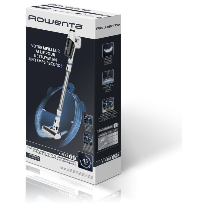 Rowenta RH6935 X-Pert 3.60 Scopa Elettrica senza Filo senza Sacchetto Capacita' 0,5 Litri Autonomia 45 minuti Bianco