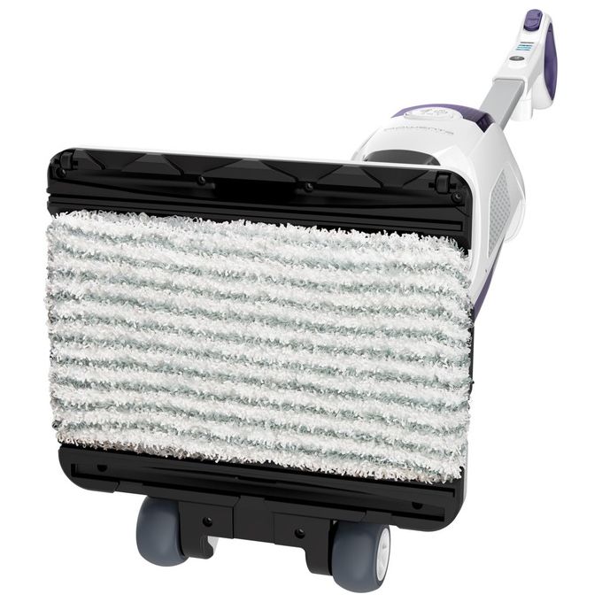 Rowenta Clean and Steam Revolution RY7731WH - Pulitore a vapore scopa-multifunzione, capacita' 0,47 L, 1500 W, pressione barica efficace, autonomia 30 min, aspirazione + vapore 2‑in‑1, rumore 83 dB, Bianco-Viola