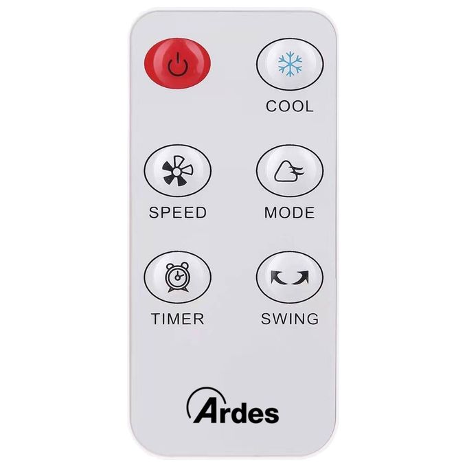 Ardes AR5R06D Eolo Touch Raffrescatore Evaporativo per Ambienti Umidificante con Timer Telecomando e Capacita' di 4 Litri in 3 Velocita'