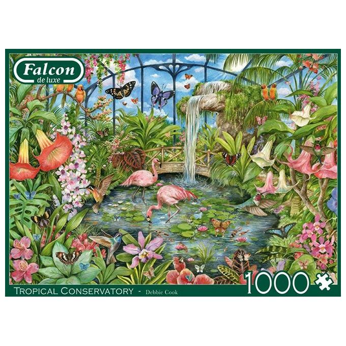 Jumbo Falcon de Luxe Tropical Conservatory 1000 Pezzi Puzzle Flora e Fauna