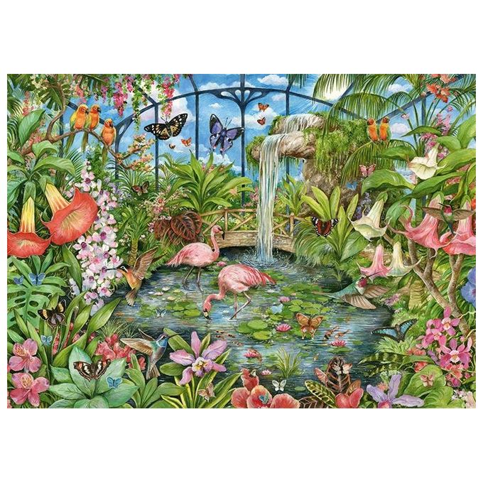 Jumbo Falcon de Luxe Tropical Conservatory 1000 Pezzi Puzzle Flora e Fauna