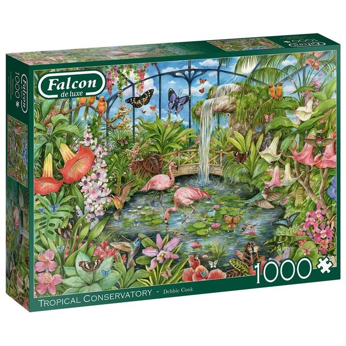 Jumbo Falcon de Luxe Tropical Conservatory 1000 Pezzi Puzzle Flora e Fauna
