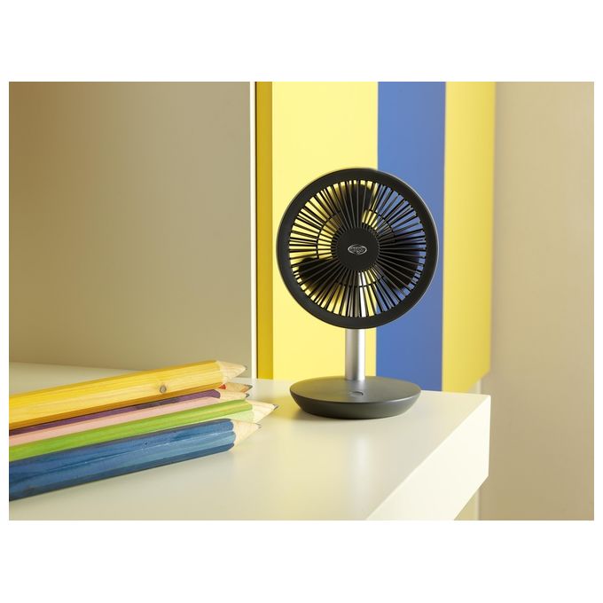 Argo ventilatore da tavolo orfeo titanium batteria a litio inclinazione 90 gradi collegamento usb perfetto per ogni ambiente