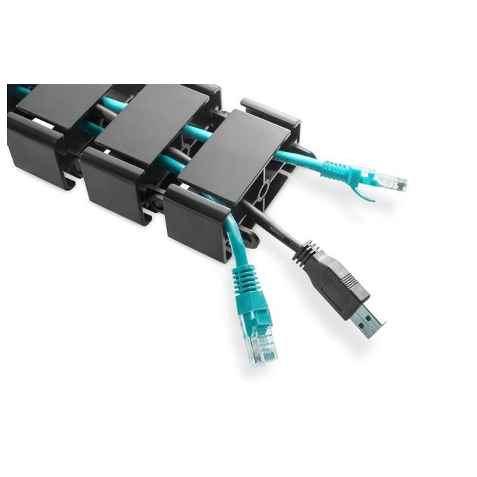 Digitus Passacavo Flessibile Lunghezza Adattabile 130x67x35xm Nero
