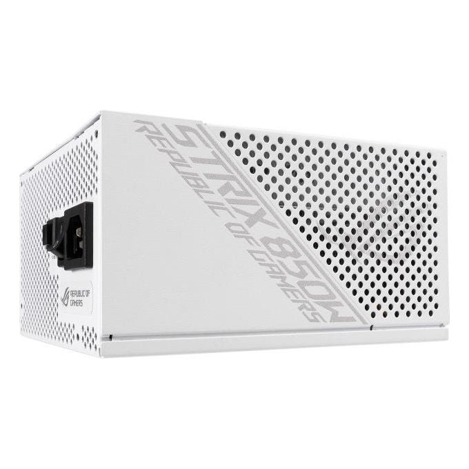 ASUS ROG Strix 850W White Edition Alimentatore Gold completamente modulare, dissipatori ROG, ventola Axial Tech, tecnologia 0dB, Certificazione 80+ GOLD, design full modulare, 10 anni garanzia