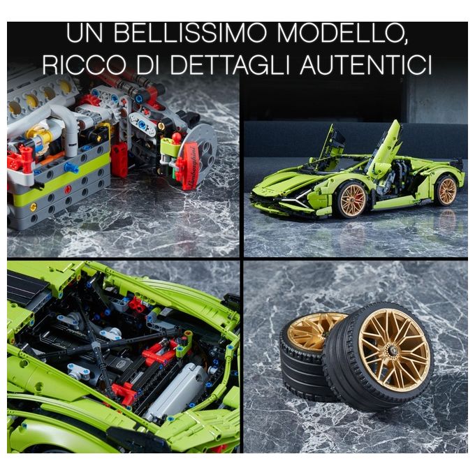 LEGO Technic 42115 Lamborghini Sián FKP 37, Set con Auto Sportiva, Modellino di Macchina da Costruire per Adulti, Idea Regalo