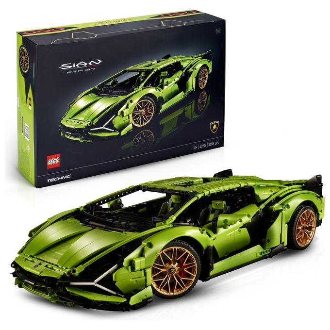 LEGO Technic 42115 Lamborghini Sián FKP 37, Set con Auto Sportiva, Modellino di Macchina da Costruire per Adulti, Idea Regalo
