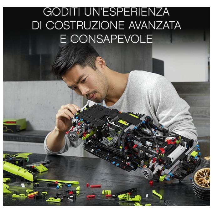 LEGO Technic 42115 Lamborghini Sián FKP 37, Set con Auto Sportiva, Modellino di Macchina da Costruire per Adulti, Idea Regalo
