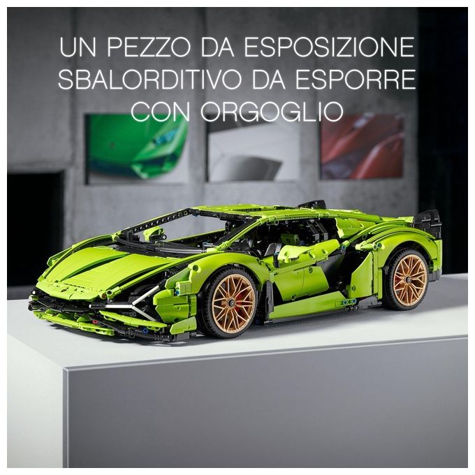 LEGO Technic 42115 Lamborghini Sián FKP 37, Set con Auto Sportiva, Modellino di Macchina da Costruire per Adulti, Idea Regalo
