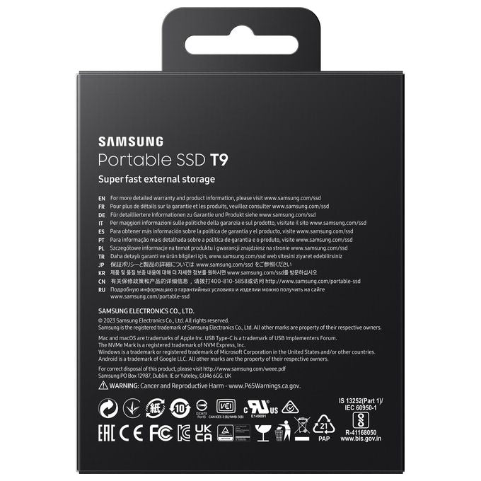 Samsung Portable Ssd T9 USB 3.2 1Tb