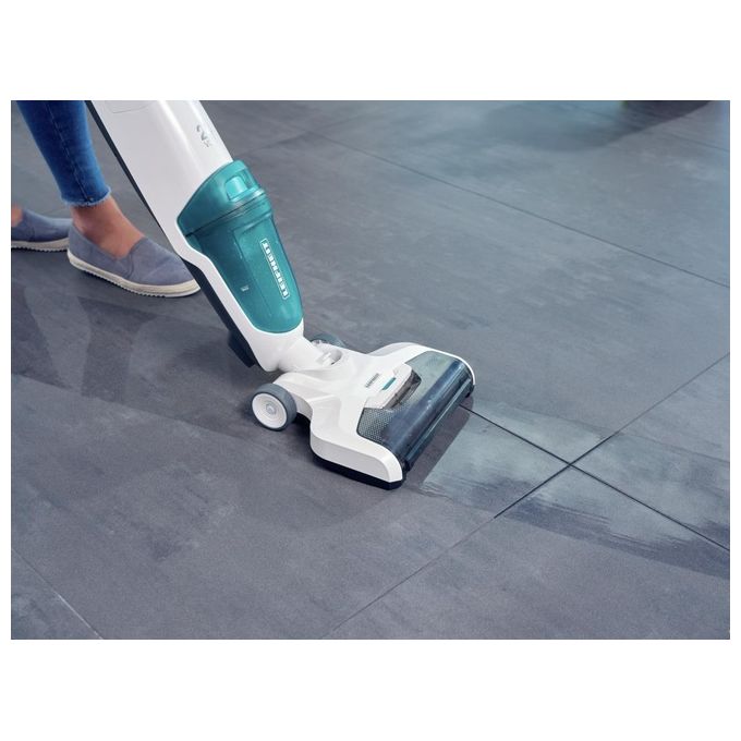 Leifheit Regulus Aqua Powervac Lavasciuga Pavimenti Wireless Sistema Intelligente Tank Control Autonomia 22 minuti Bianco 11914
