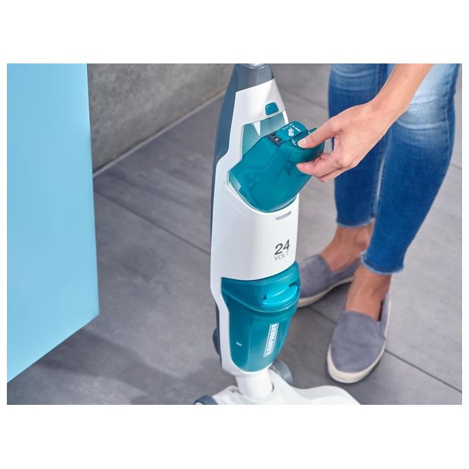 Leifheit Regulus Aqua Powervac Lavasciuga Pavimenti Wireless Sistema Intelligente Tank Control Autonomia 22 minuti Bianco 11914