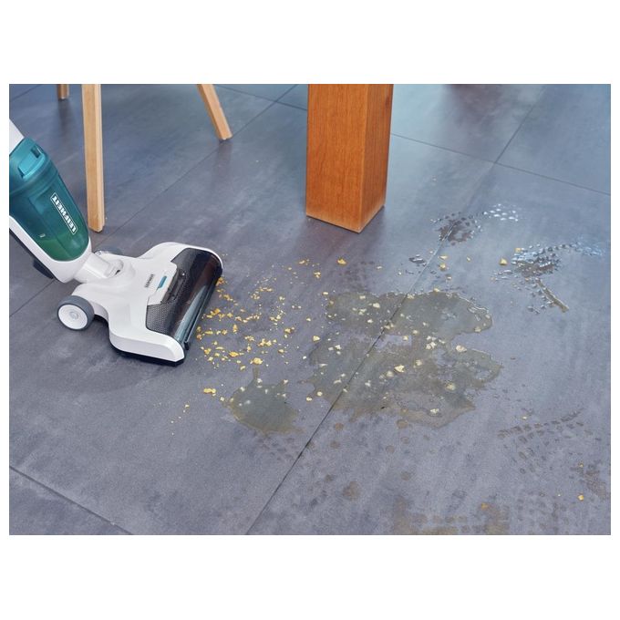 Leifheit Regulus Aqua Powervac Lavasciuga Pavimenti Wireless Sistema Intelligente Tank Control Autonomia 22 minuti Bianco 11914