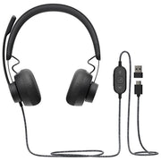 Logitech Zone Wired UC Cuffia Padiglione auricolare Usb Tipo-C  Nero