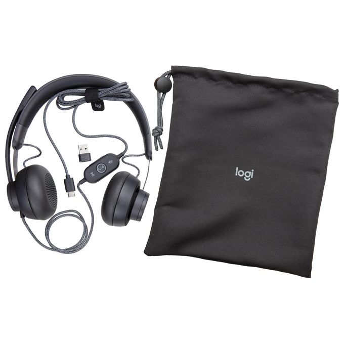 Logitech Zone Wired Teams Cuffia Padiglione Auricolare Usb Tipo-C Nero