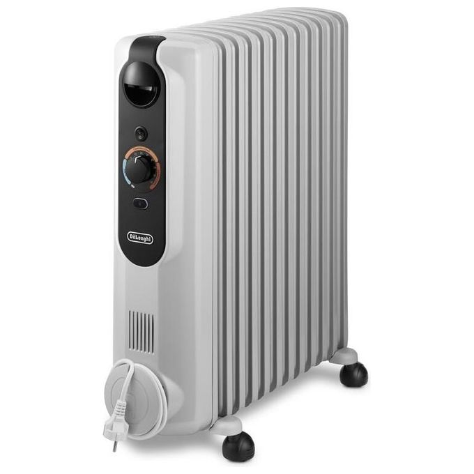 De Longhi TRRSE1225 Radiatore Termosifone Elettrico ad Olio Stufa Portatile 10 Elementi Potenza 2500 Watt colore Bianco Radia-s Easytronic