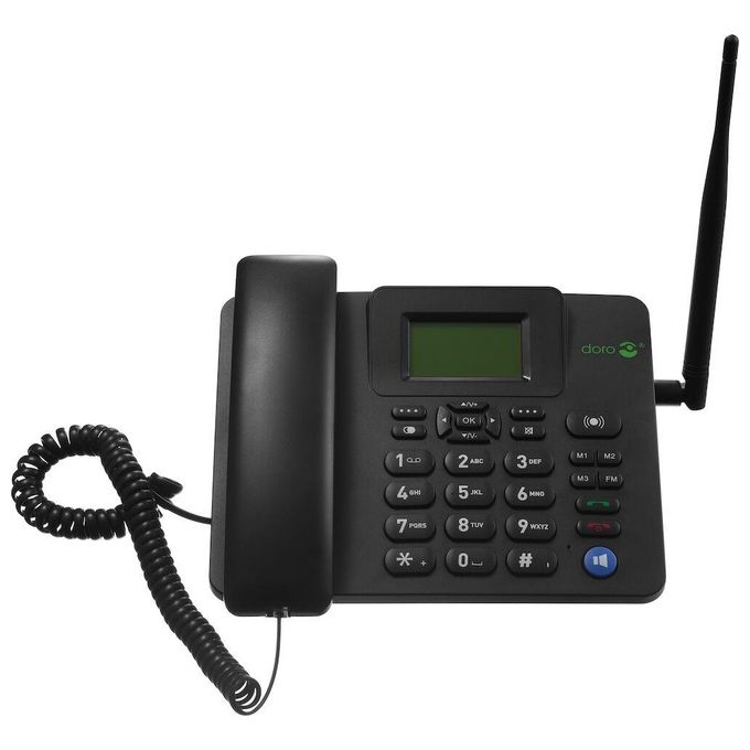 Doro 4100H Telefono a Filo per Anziani Bluetooth Nero