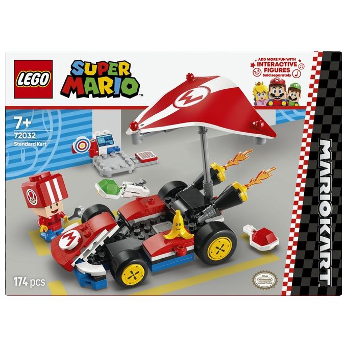 LEGO Gioco Mario Kart Standard Set 72032 Super Mario Interattivo e Divertente per Costruire Corse Entusiasmanti