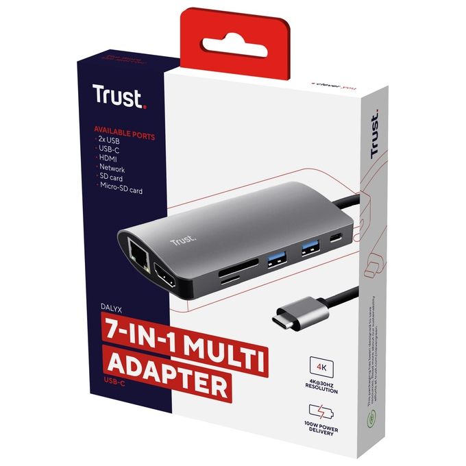 Trust Dalyx Scheda di Interfaccia e Adattatore Interno Hdmi Rj-45 Usb 3.2 Gen 1