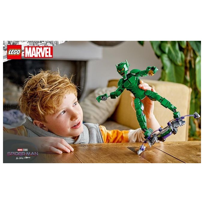 LEGO Marvel 76284 Personaggio Costruibile di Goblin, Gioco per Bambini 8+, Action Figure Snodabile del Nemico di Sider-Man