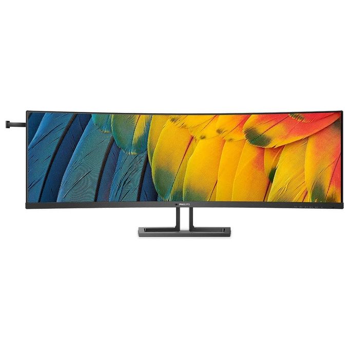 Philips Monitor 45B1U6900C-00 Monitor Curvo DQHD da 45 Pollici Adaptive Sync Altezza Regolabile 5120x1440 75 Hz HDMI DisplayPort USB-C 100 W PD Hub USB Nero