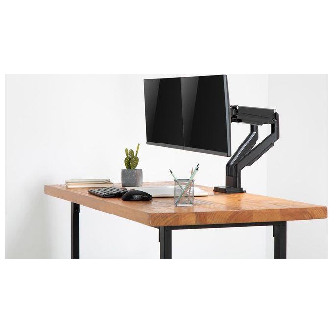 Digitus Supporto a Incastro Doppio con Pressione a Gas per Monitor 17''-32'' 2x9Kg Max Nero