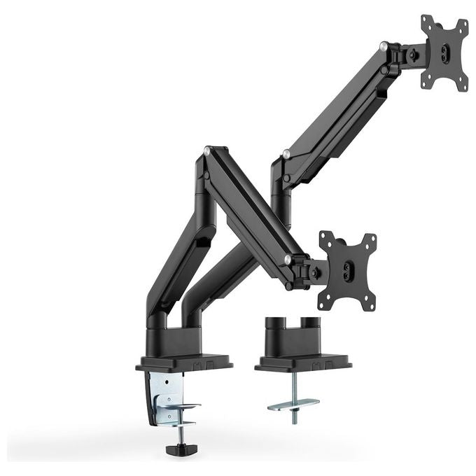 Digitus Supporto a Incastro Doppio con Pressione a Gas per Monitor 17''-32'' 2x9Kg Max Nero