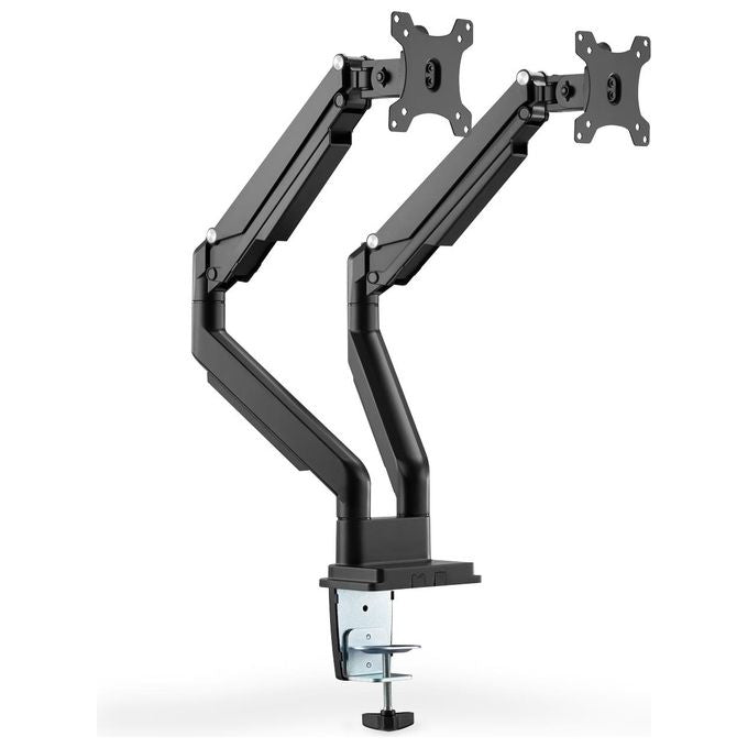 Digitus Supporto a Incastro Doppio con Pressione a Gas per Monitor 17''-32'' 2x9Kg Max Nero