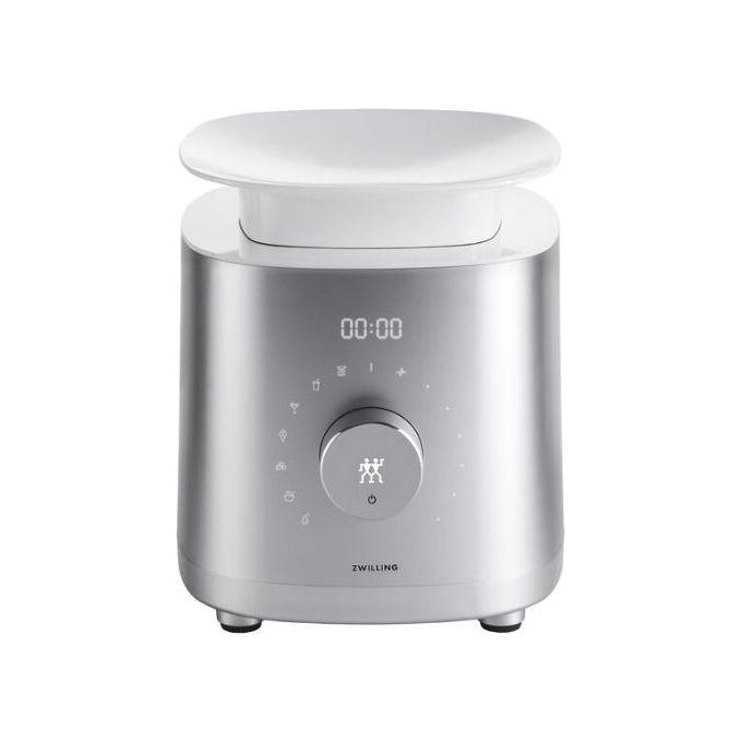 Zwilling Enfinigy Frullatore a Colonna Pro 1.8 Litri con Lama ad Alette in Acciaio Inox e Motore a Corrente Continua Argento