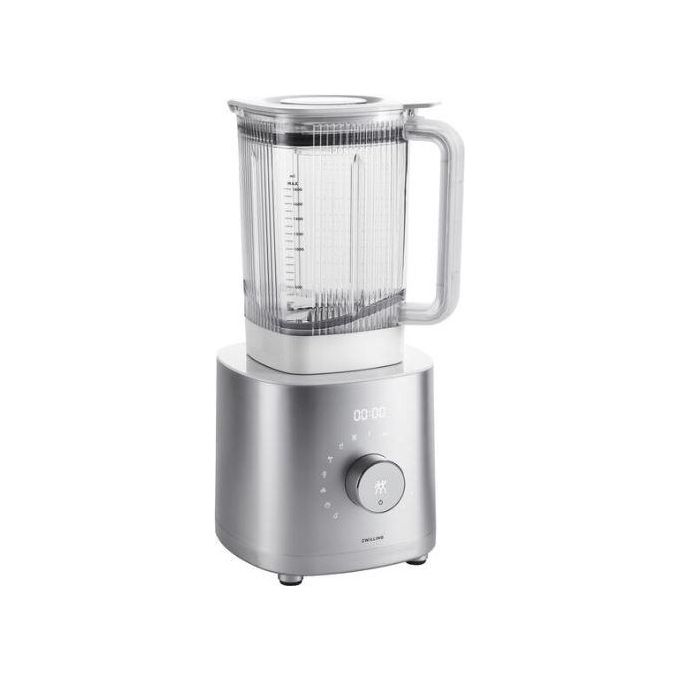 Zwilling Enfinigy Frullatore a Colonna Pro 1.8 Litri con Lama ad Alette in Acciaio Inox e Motore a Corrente Continua Argento