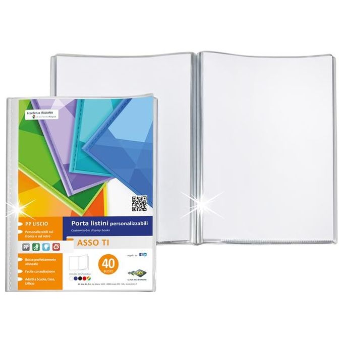 Sei Rota Porta Listino Asso Ti 15x21cm 30 Buste Trasparente