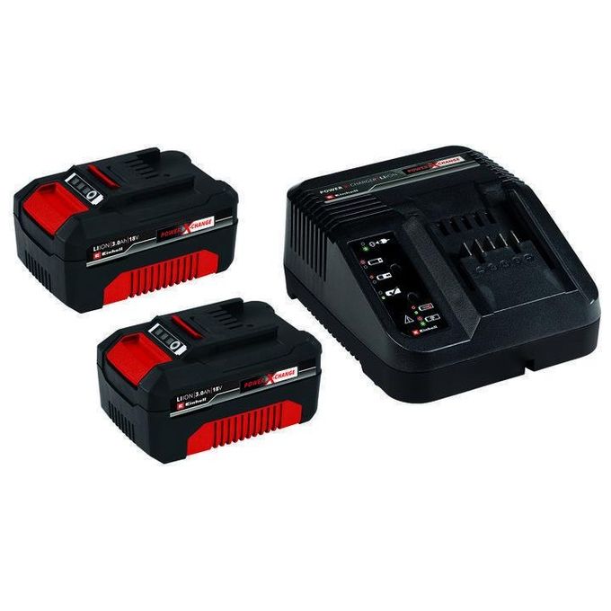Einhell Starter Kit 2 Batterie 18 V 3,0 Ah Caricabatteria Rapido