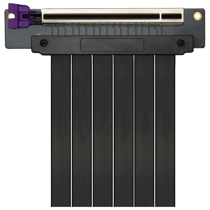 Cooler Master MasterAccessory - Cavo riser PCIe 3.0 x16 V2, schermato EMI, cavo TPE ultra flessibile, slot PCI rinforzato, connettori dorati, custodia protettiva in ABS, 200 mm