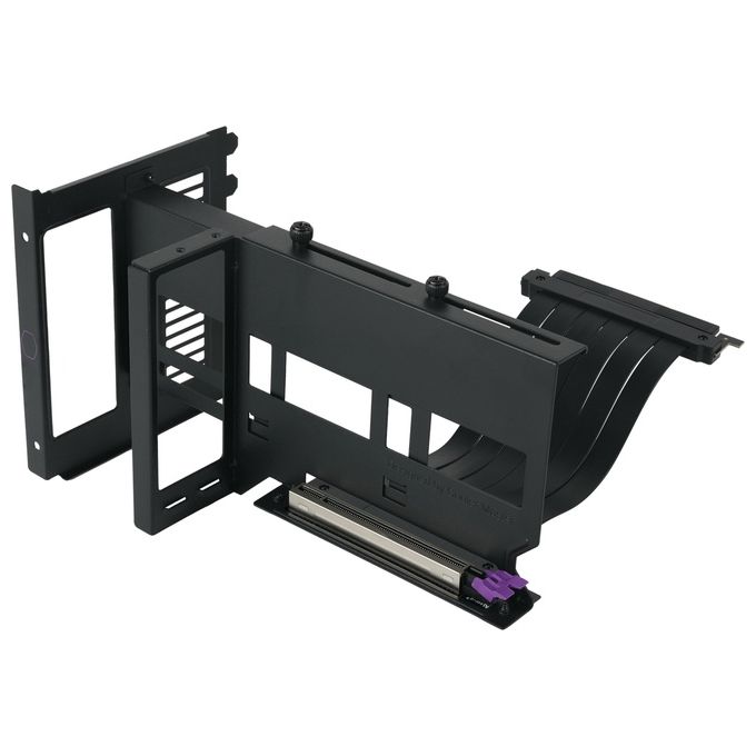 Cooler Master Kit Supporto GPU Verticale Universale V2, per Chassis ATX e Dispositivi PCI-E 3.0, Supporto Scheda Video Modulare, Cavo Riser 165mm V2, Staffa Spessa in Acciaio SGCC per Robustezza, Nero