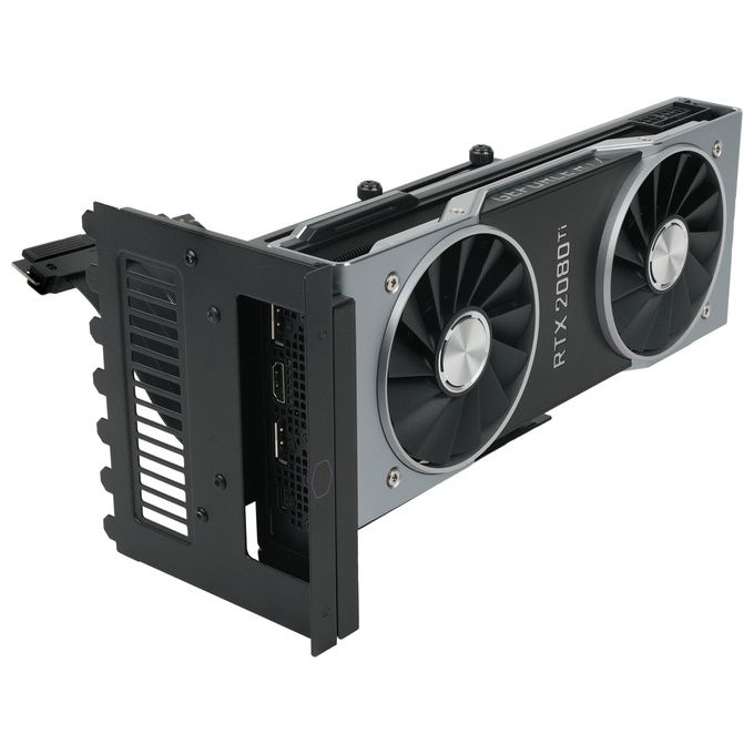 Cooler Master Kit Supporto GPU Verticale Universale V2, per Chassis ATX e Dispositivi PCI-E 3.0, Supporto Scheda Video Modulare, Cavo Riser 165mm V2, Staffa Spessa in Acciaio SGCC per Robustezza, Nero