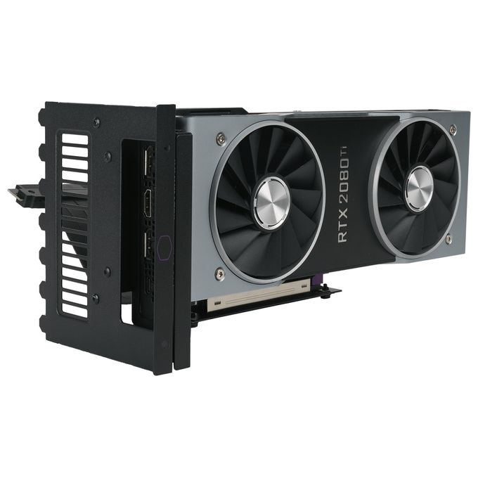 Cooler Master Kit Supporto GPU Verticale Universale V2, per Chassis ATX e Dispositivi PCI-E 3.0, Supporto Scheda Video Modulare, Cavo Riser 165mm V2, Staffa Spessa in Acciaio SGCC per Robustezza, Nero