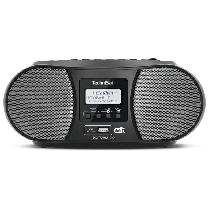 Technisat DigitRadio 1990 Stereo con Radio DAB-FM e Lettore CD Nero